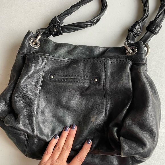 VTG B.Makowsky Black Leather Purse Handbag - Picture 7 of 12